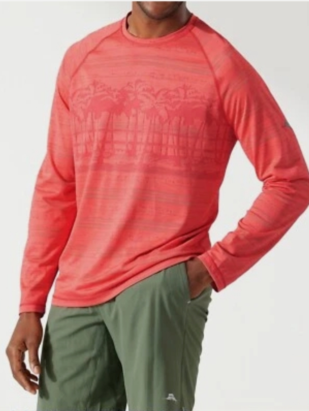 NWT Tommy Bahama Resortwear IslandZone Palm Blvd Performance Crew Mens 4XLB Red